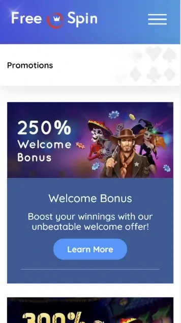 Freespin Casino Screenshot